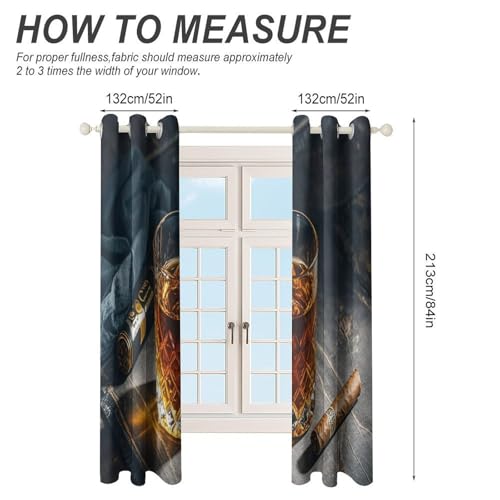 Rideaux occultants et isolants 132x213 cm imprimé pour déco maison