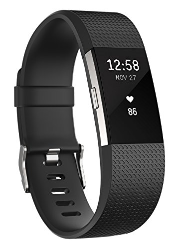 Fitbit Charge 2 Heart Rate + Fitness Wristband, Black, X-Large