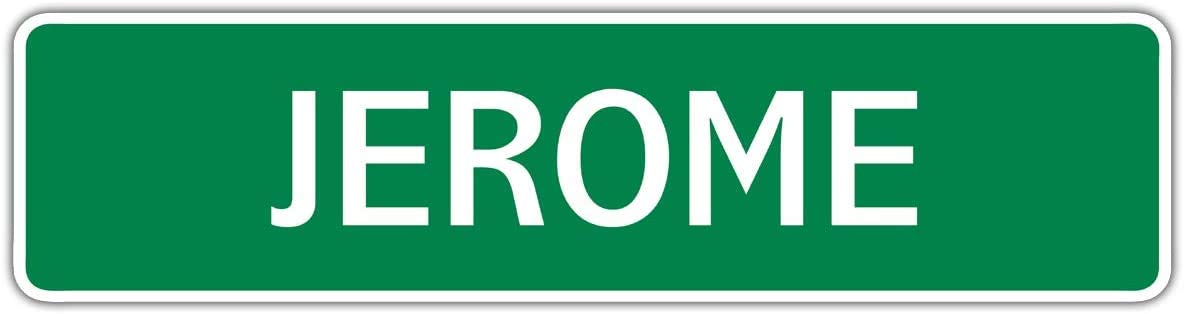 Jerome Street Sign 4x16 inch Tin Sign Beach Cafe Restaurant Shop Home Room Wall Door Decor Gift