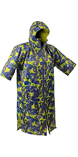 GUL Junior Evorobe Poncho de Bata de Cambio o Toalla de Bata de Cambio para Deportes acuáticos en la Playa y Surf - Camuflaje Negro - Térmico
