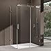 Produktbild doporro Eck-Duschkabine Eckdusche Ravenna17-2 75x120x195cm Duschabtrennung mit Schiebetür ESG-Sicherheitsglas Klarglas 4-Punktbefestigung inkl. beidseitiger Easy-Clean-Beschichtung