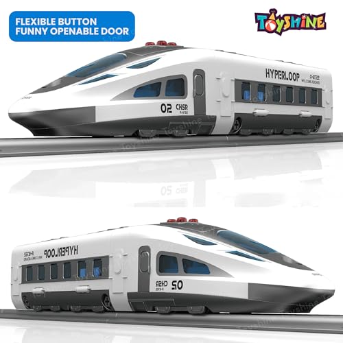 Image of Toyshine 46cm DIY High Speed Hyperloop Bullet Train Toy Set inbuilt with Detachable Parts, Music and Lights | Imaginative Adventures Toys for Toddlers Age 3 +