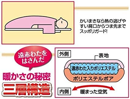 Amazon | あったか遠赤綿入りボアかいまき布団 【2色組み/ワイン+