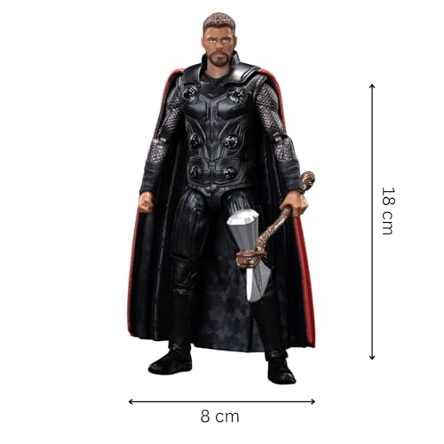 Image of ZD Toys Action Figure - 7 Inch Thor, Premium Superhero Collectibles, Durable PVC Material, Ideal Gift for Collectors & Fans, Ages 15+ Years