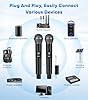 Wireless Microphones UHF Dual Channel Microphone Wireless System with A Receiver Plug and Play Less Latency Professional Dynamic Cardioid Mic Handheld for Speech,Karaoke,Singing,Outdoor,Indoor #4