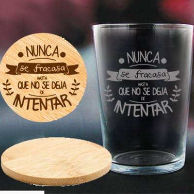 Miniatura 9 de Fábrica De Regalos Mágicos Vaso De Sidra Cubata Personalizado De 500ml Grabado Con Frase Y Posibilidad De Personalizar Con Nombre. Ideal Para Regalar En Cualquier Momento Posavasos Grabado
