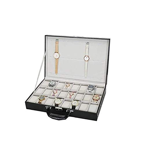 Schmuck-Box-Fisch-Muster-Uhr-Kasten Tragbare 24-Bit-Uhr-Kasten Uhr Storage Box Armband-Schmuckschatulle mit großer Kapazität