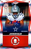 Jaydon Blue Football Card (Dallas Cowboys Running Back) 2025 Uno Elite Red NFLPA Rookie Premiere Reractor #4