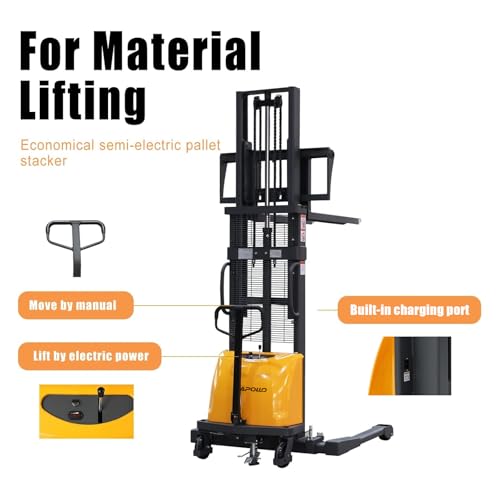 Electric forklift warehouse