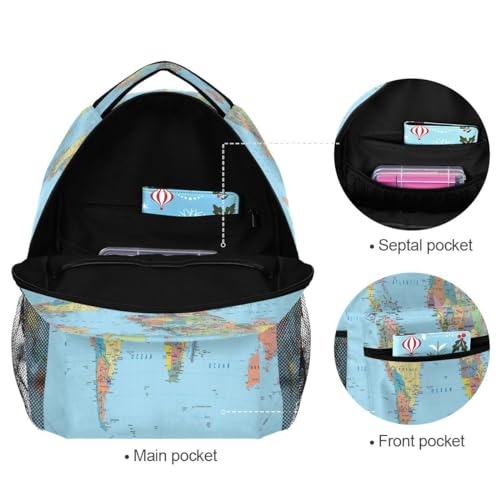 Sac à dos carte du monde de l'école aux sorties camping