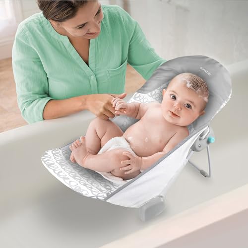 Image of Ingenuity Foldaway 2-Position Baby Bath Seat,Adjustable Support for Sink or Bathtub,Ages 0-6 Months up to 20 Pounds,Machine-Washable Sling,(Pack of 3)