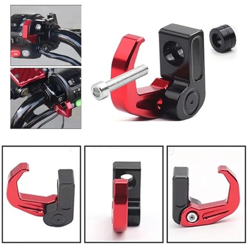 Gancho plegable para manillar de moto evita caídas de casco soporte aluminio 3