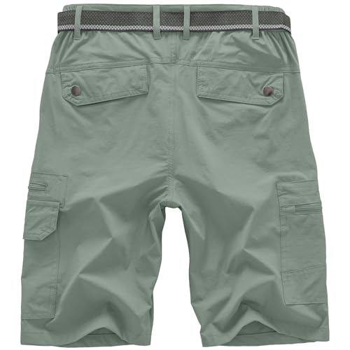 Image of Jessie Kidden Mens Cargo Shorts Expandable Waist Quick Dry Hiking Shorts