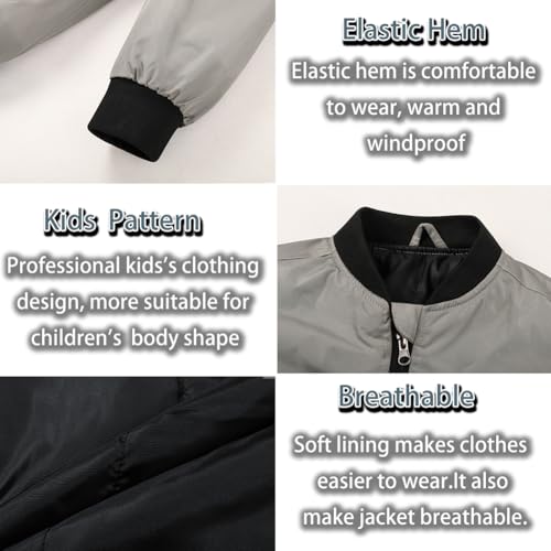 Image of SNOW DREAMS Boys Girls Bomber Jacket Flight Jackets Spring Varsity Jacket