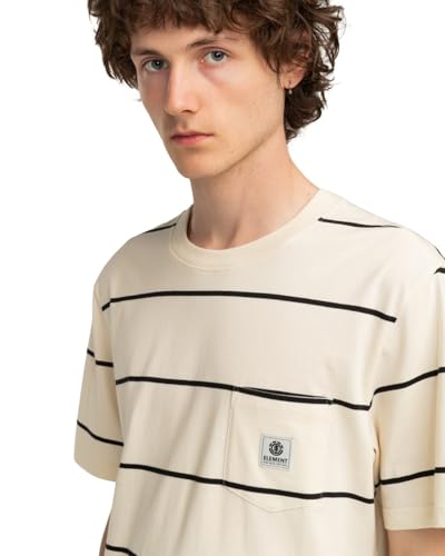 T-Shirt Homme Element Pocket Coton Manches Courtes Col Rond Basic