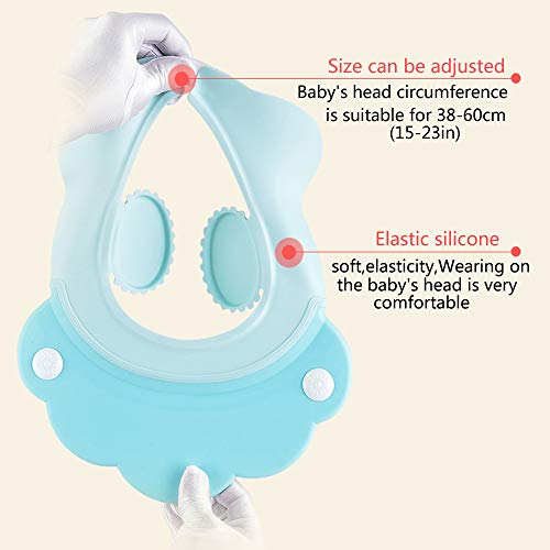 Baby Bath Cap wash Shower Shampoo Visor hat Prevent Water Entering The Eyes and Ears Adjustable Bathing tub Head Hair Rinser Shield Protection Kids Children Toddler(Pink)