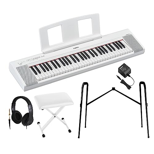 YAMAHA NP-15WH ホワイト キーボード 61鍵盤 ヘッドホン・純正スタンド・Xイスセットのサムネイル