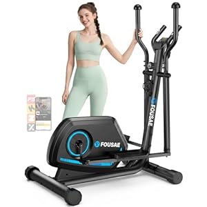 Elliptical Exercise Machine, 16-Level Magnetic Resistance Elliptical Machine for Home Trainer with Hyper-Quiet Drive, 15.5IN Stride, LCD Monitor & App Support, 350LBS Weight Capacity