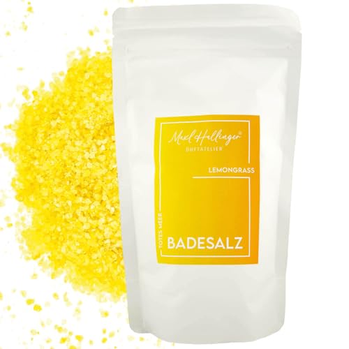 Hallingers Lemongrass - Sales de baño de alta calidad como regalo con sales de baño del Mar Muerto – del taller perfumado Maxl Hallinger (Bag) – Ideas de regalo Navidad & regalos calendario de