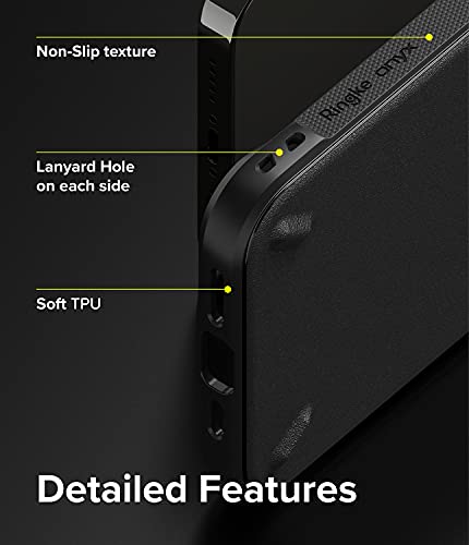 Image of Ringke Onyx Compatible with iPhone 13 Pro Case Back Cover Rugged Flexible Protection Durable Anti-Slip TPU Heavy Impact Shock Absorbent iPhone 13 Pro Back Cover Case - Black