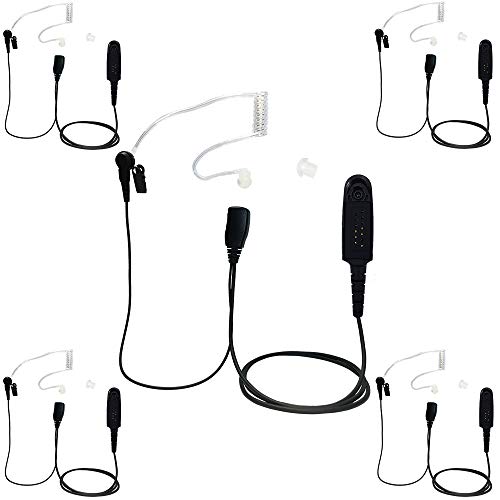 ProMaxPower FBI�X�^�C�� �A�R�[�X�e�B�b�N�N���A�`���[�u �C���z�� �w�b�h�Z�b�g Motorola GP280 GP320 GP338 PRO5750 PRO7550�p (5�p�b�N)