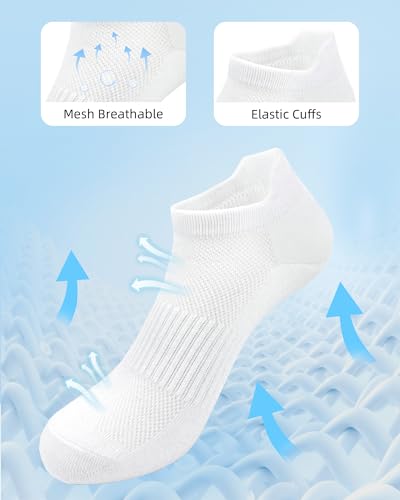 SIXDAYSOX Ankle Socks Womens Thin Breathable No Show Low Cut Cotton Socks 5 Pairs3