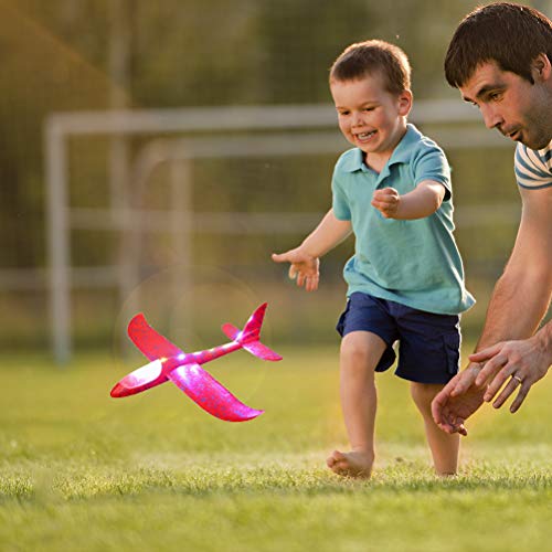 LED Light Up Glider Vliegtuig Model Toy Manual gooien Foam Glider Vliegtuig met Dual Flight Modes Gift for Kids LED… - Image 6