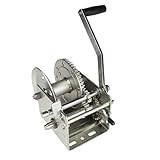Fulton 142421 Trailer Winch, Two-Speed, 3,200 lbs. Capacity, No Strap, 10 Inch Handle