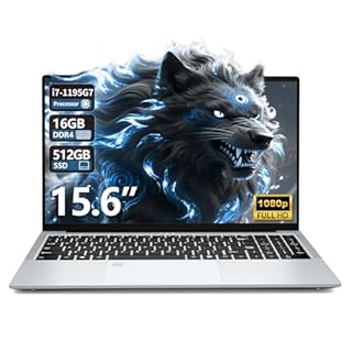 15,6 Pollici PC Portatile Core i7-1195G7, Win11 Notebook 16GB RAM 512GB SSD, Gaming Laptop Iris Xe GPU, 1920*1080 IPS Schermo, Sblocco Impronta Digitale, Tastiera Retroilluminata, Type-C/RJ45