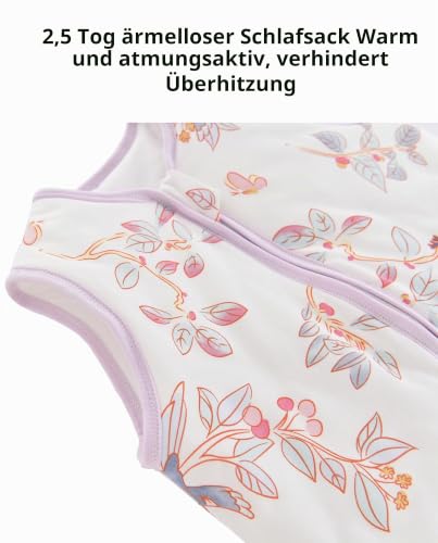 Chilsuessy Baby Schlafsack mit Beinen 2.5 Tog Winter Schlafsack Unisex Ganzjahres Schlafsack mit Füßen Babyschlafsack, Frühlingsmagpie… – Ansicht 2