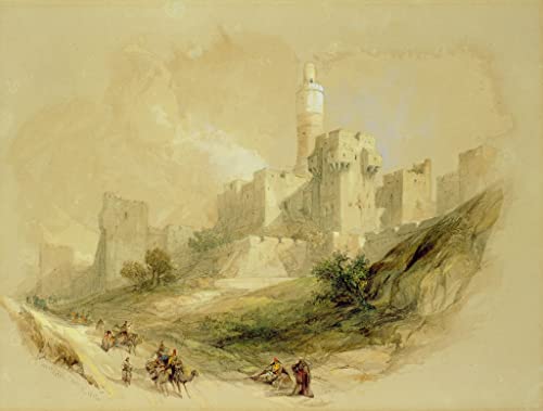 Poster Jérusalem tour de David Roberts tableau toile décoration mural
