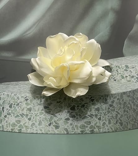 Image of Large Camellia Satin Fabric Flower Brooch Pins Hairpin for Women,ladies. (Magenta)