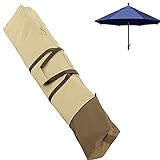 Patio Umbrella Carry Bag Waterproof Outdoor Beach Umbrella Storage and Carrying Bag Beige 420D