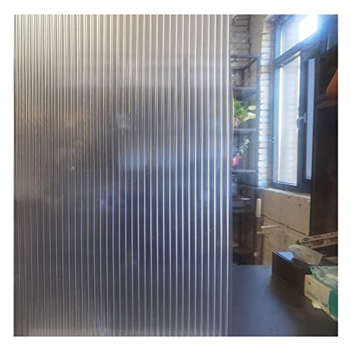 Reeded Window Film Static Cling No Glue No Residue Glass Film Non Adhesive Heat Insulation UV Resiatance for House 35.4 * 78.7 Inch (90 * 200 cm)