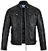 Decent Fashion Mens Genuine Leather Biker Jacket Black | Lambskin Motorcycle Jackets for Men | leather jackets for men (US, Alpha, Small, Regular, Regular, Black)