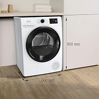 Gorenje DPNE82/GN Trockner/Kondensation mit Wärmepumpe / 8kg / 16 Programme/WIFI/Made in Europe/WaveActive Trommel/TwinAir/Feuchtesensor/Naturedry/LED Display/EEK: D – Ansicht 3