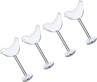YARNOW 4Pcs Forma di Uccello Bicchieri da Cocktail Tazza di Vetro Creativo Bicchieri di Vino Bevanda Calice Elegante Coppe per Bere Martini Occhiali per La Cena Feste Bar Ristoranti