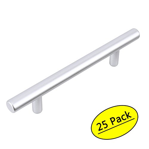Fulllove - Tiradores para puerta de cocina (25 unidades, latón), color plateado