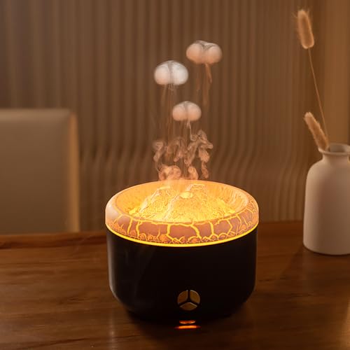 Difusor aromático eléctrico PEAPOET 500ml volcán llama negro