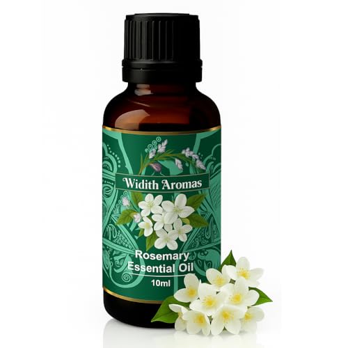 Width Aromas Rosemary Essential Oil, Pure Natural, 10ml, Aromatherapy Grade