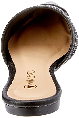 Mule de solado flat, Via Uno, Feminino, Preto, 35
