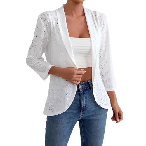 Short Sleeve Lightweight Cardigan Sweaters for Women Open Front Knit Mesh Woven Crochet Spring Fall Shrugs Plus Size