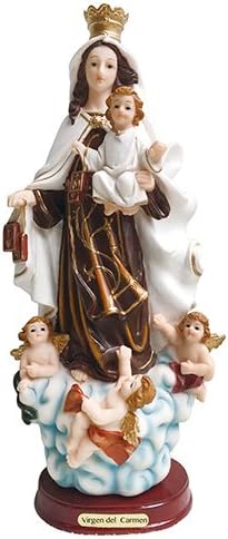 Miniatura 2 de Estatua de la Virgen Carmen de la Virgen de la Estatua de la Señora del Monte Carmelo 12 pulgadas