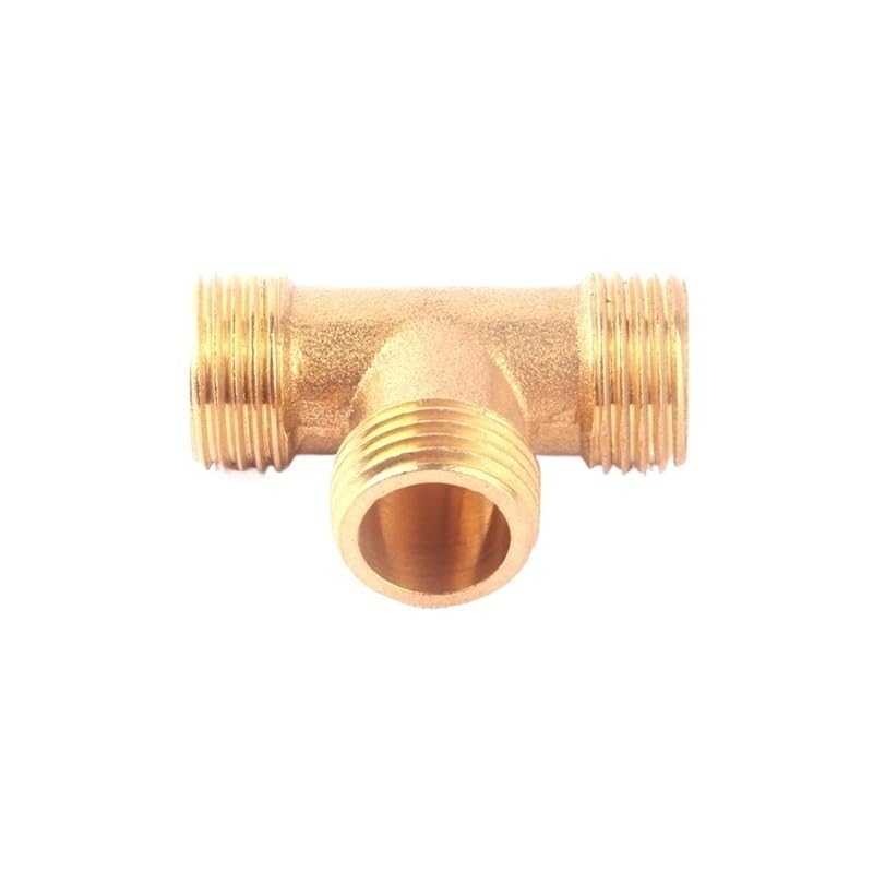 8pcs 1/2 pollice filettatura maschio in ottone connettore a 3 vie tubo dell'acqua da giardino raccordo a T in ottone/adattatore