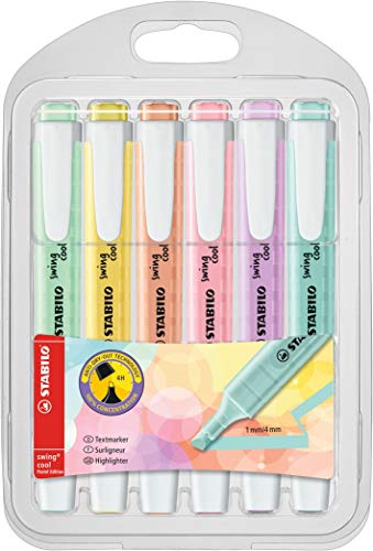 STABILO - Textmarker - swing cool Pastel - 6er Pack