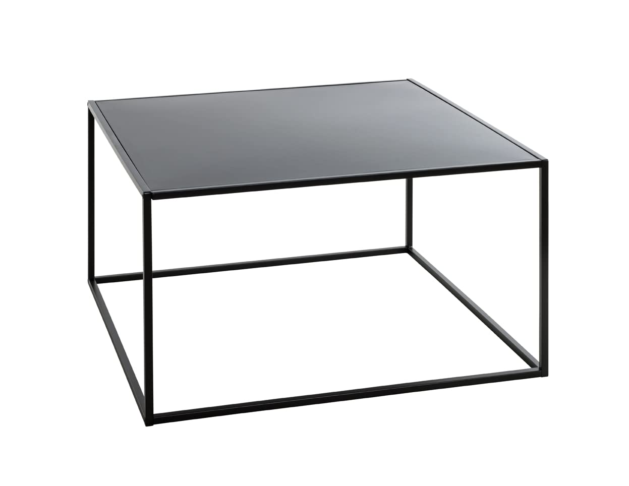 HAKU Beistelltisch schwarz Metall Couchtisch klein - Maße: B 70 x H 40 x T 70 cm Style: Modern