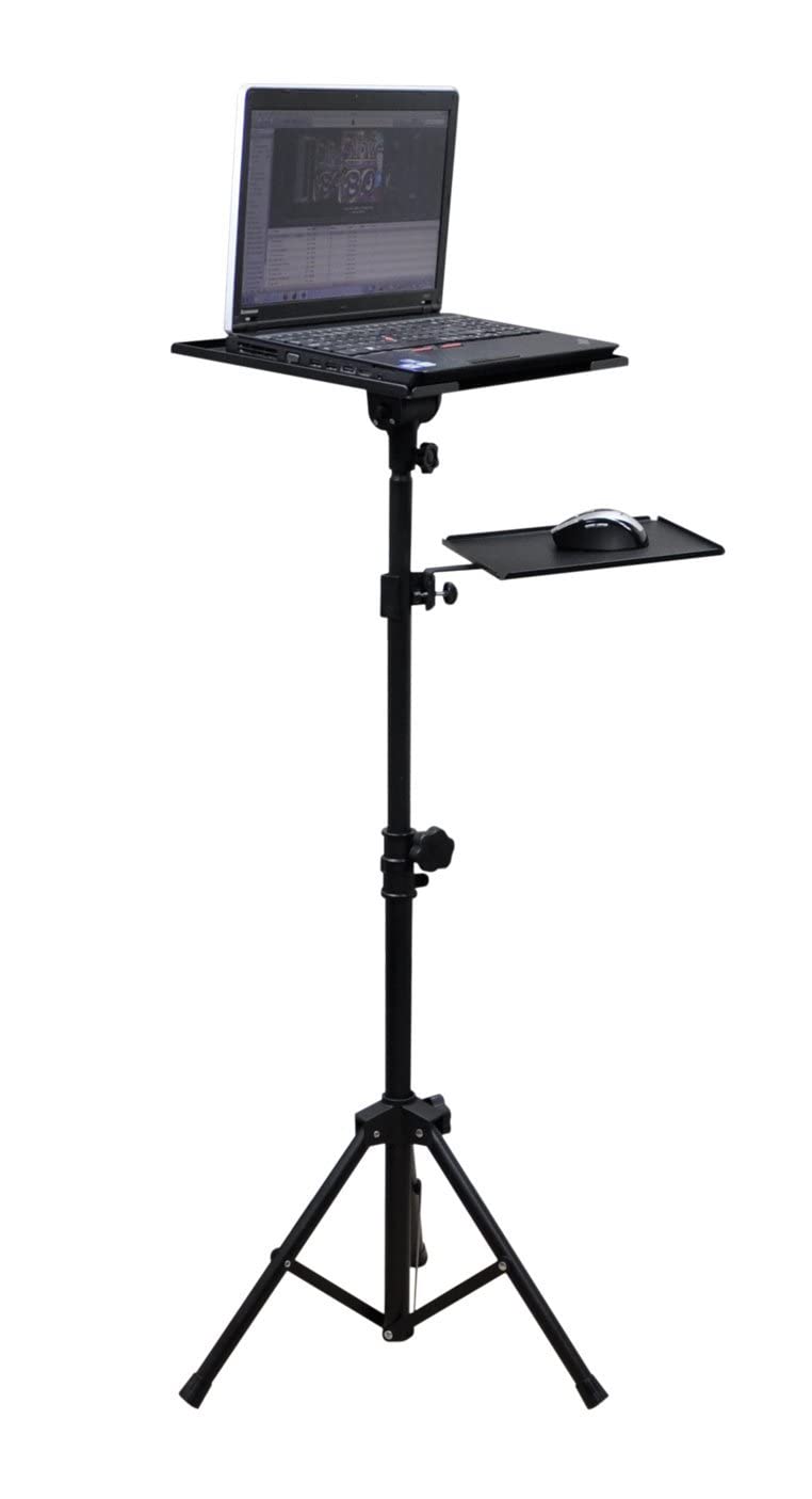 Bespeco LPS100S - Supporto multifunzione (laptop/videoproiettore/mixer) con ripiano aggiuntivo