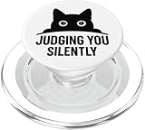 Photo Gallery gatto divertente grafica judging you silently humor pet animal cat popsockets popgrip per magsafe Photo Gallery gatto divertente grafica judging you silently humor pet animal cat popsockets popgrip per magsafe