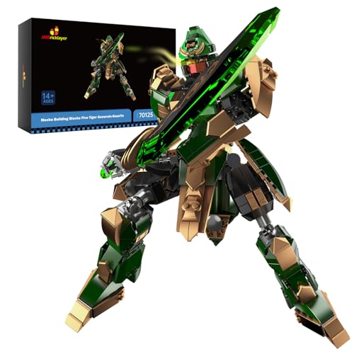 JMBricklayer Mecha Robot Building Blocks 70125, kit de modelo de héroe guerrero fresco, juguete mecánico coleccionable para niños y adultos de 8, 9, 10, 11, 12, 13, 14+, juego de construcción de robot