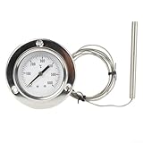 Termómetro de horno 0-600 ° C, sonda de acero inoxidable medidor de temperatura para horno de cocina, barbacoa, analógico para termómetro de cocina